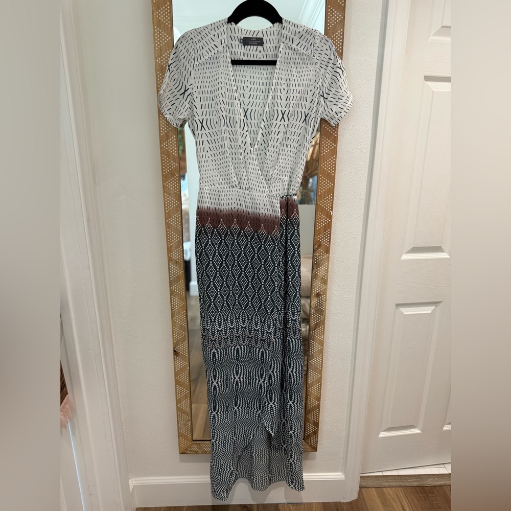 Like Mynded Elegant Multicolor Wrap Maxi Dress